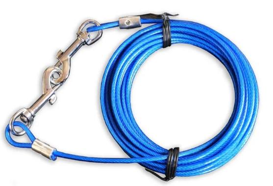 定制宠物用品 户外狗绳 宠物牵引绳 涂塑钢丝绳